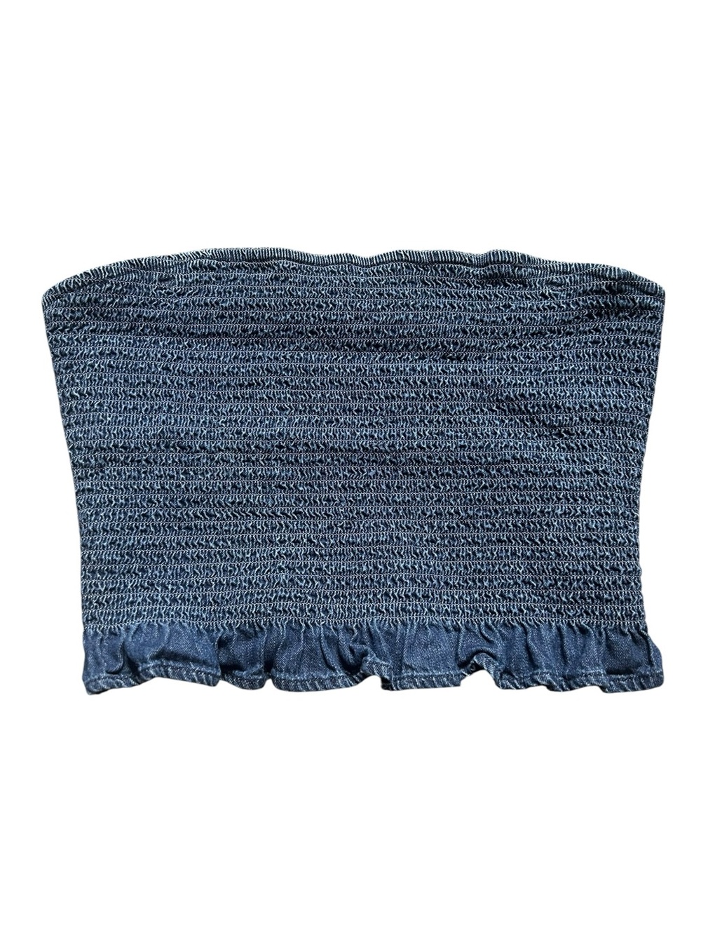 American Eagle denim smocked crop top Size Medium